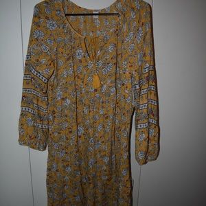 Long-Sleeve Tiered Smocked Dress for Women